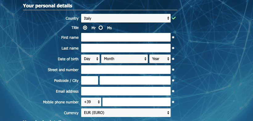 Betworld register