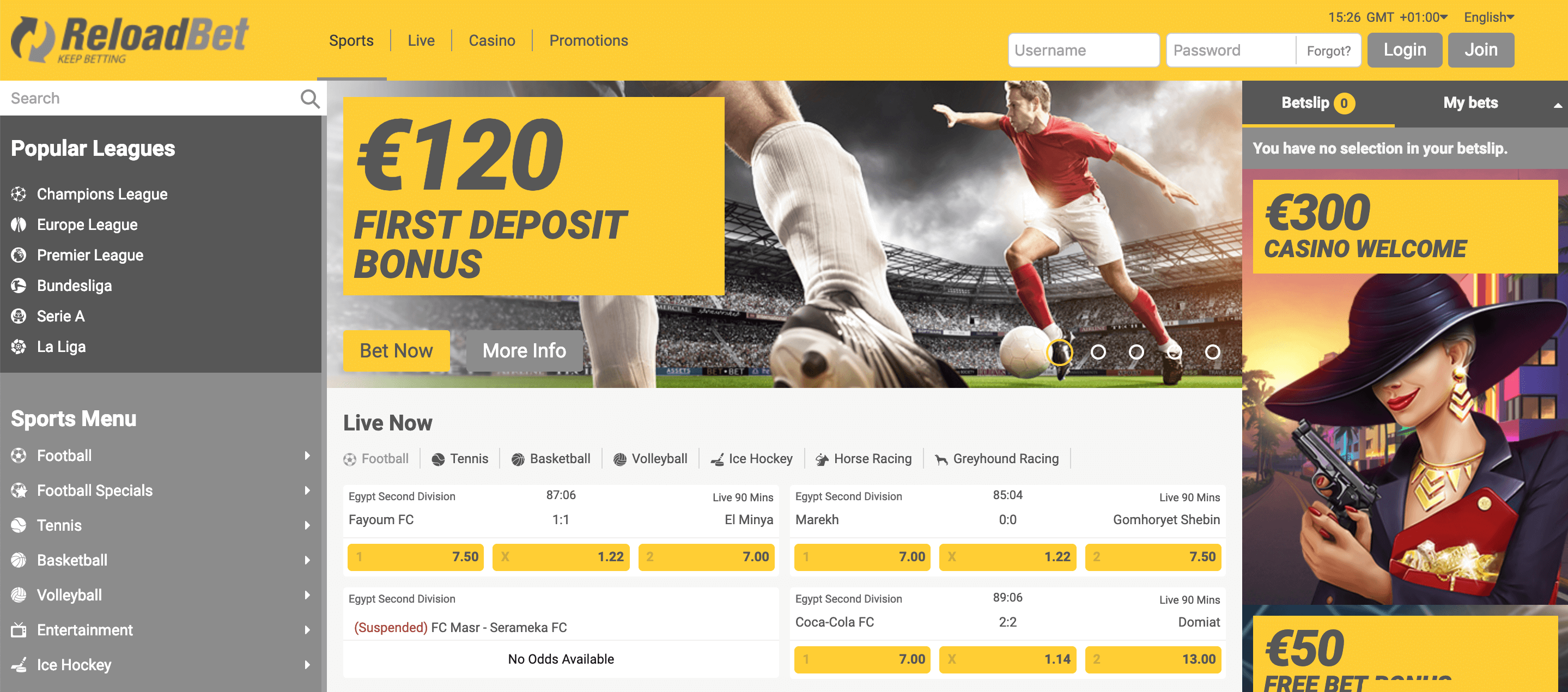 Reloadbet Screenshot