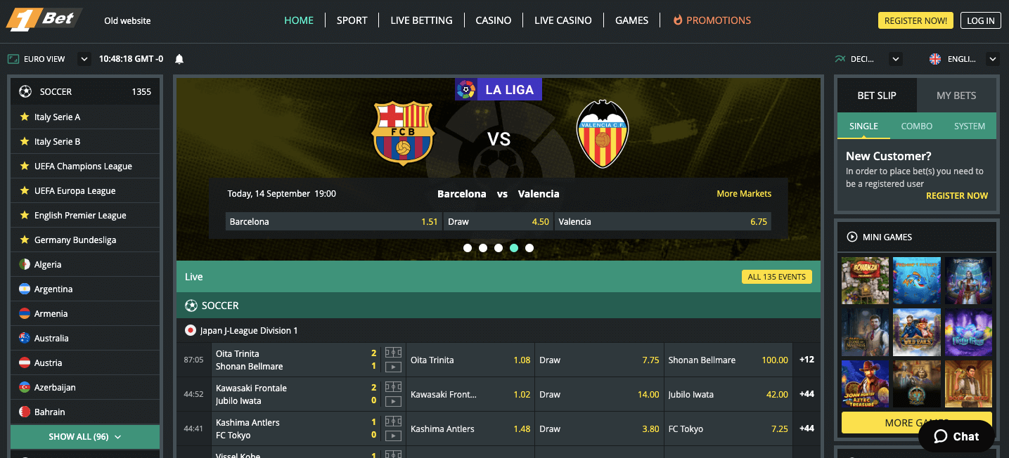 1Bet Screenshot