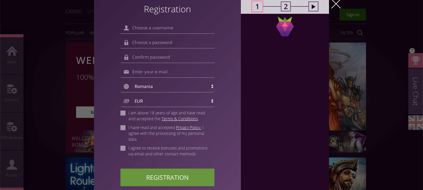 malinacasino registration