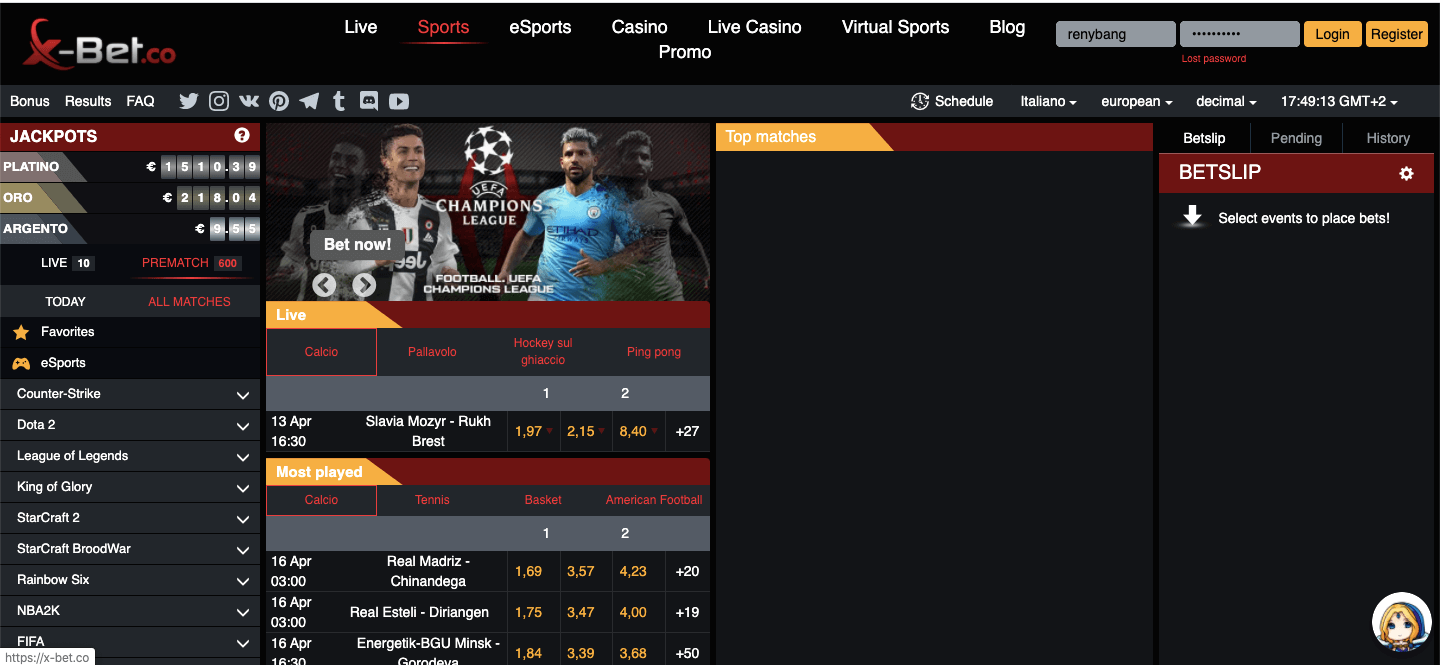 X-Bet Screenshot