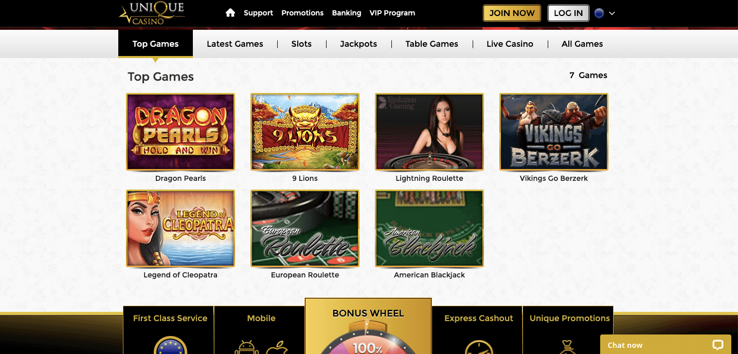 Unique Casino slot