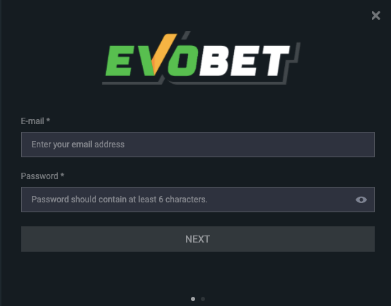 Evobet register
