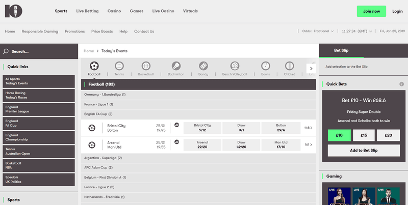 10Bet Screenshot betting