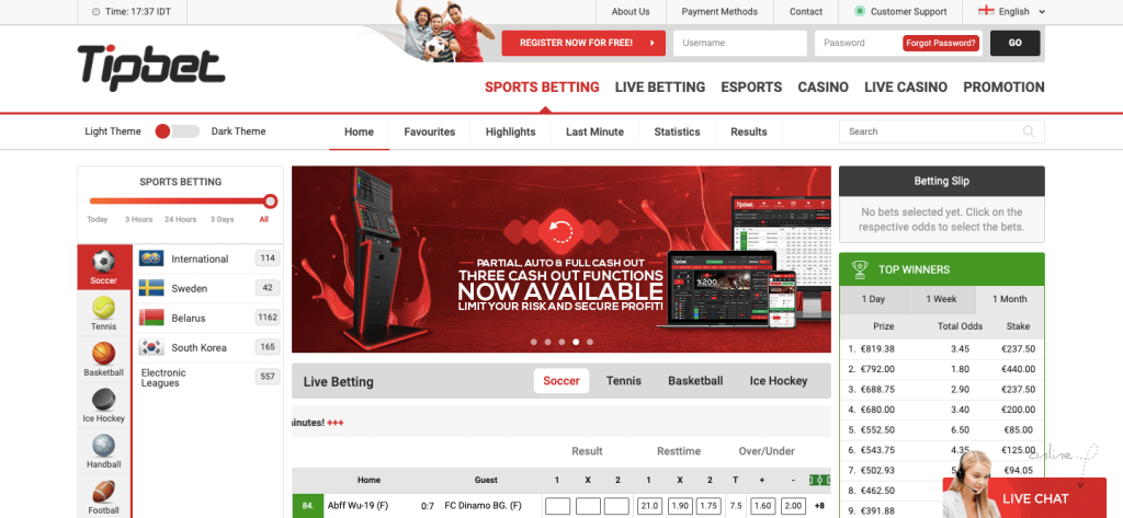 Betting Review of Tipbet Sportsbook
