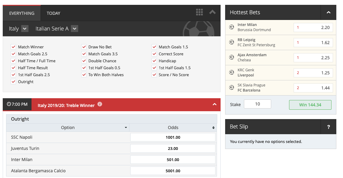 intertops betting option