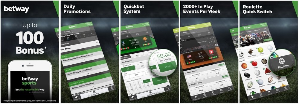 betway mobile platform and bonus