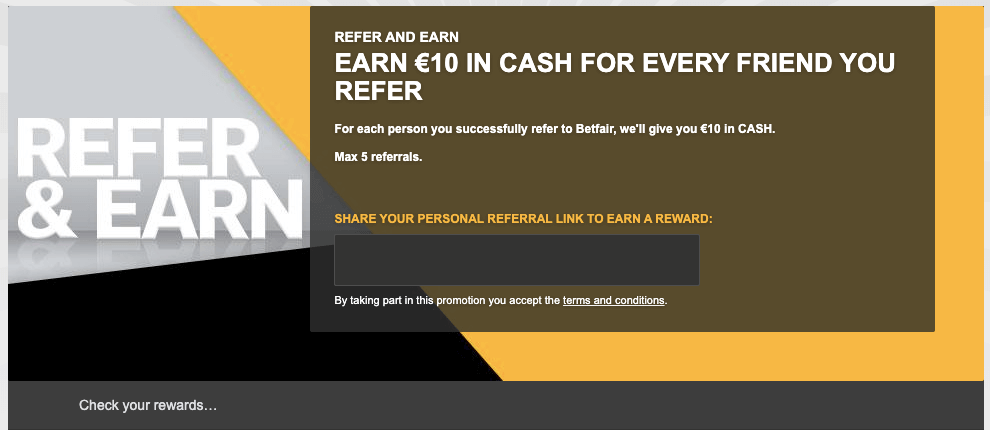 betfair bonus 10 cash free