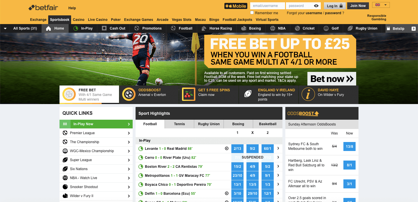 betfair sportsbook