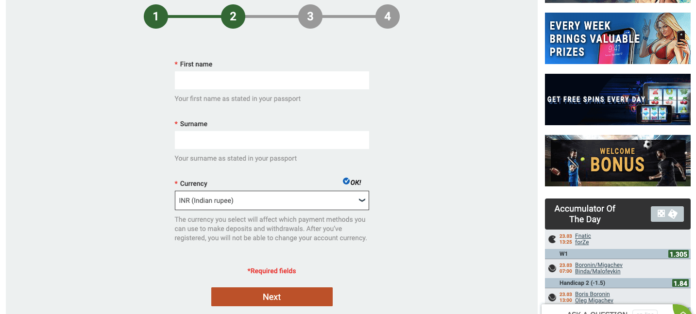 melbet registration