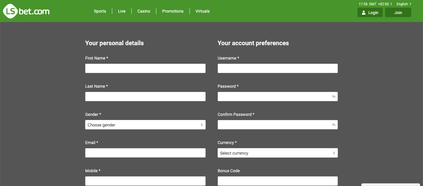 Lsbet registration