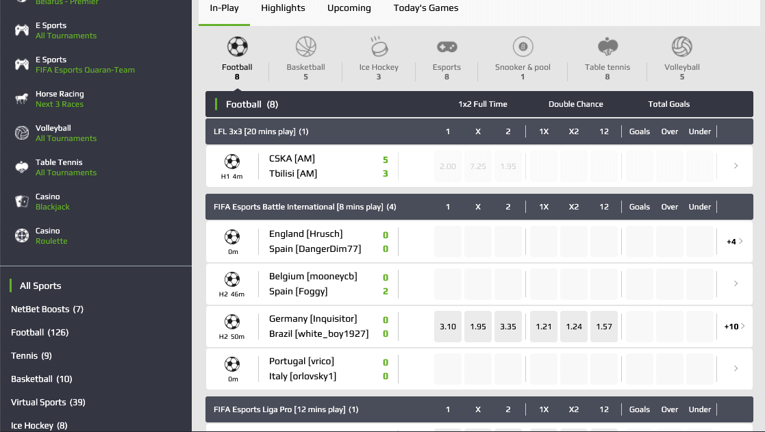 Netbet Betting