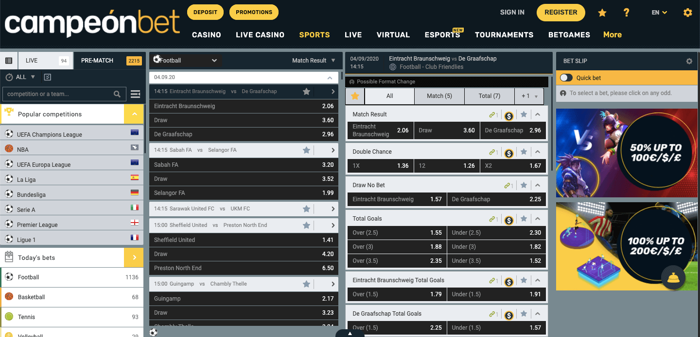 Campeonbet betting