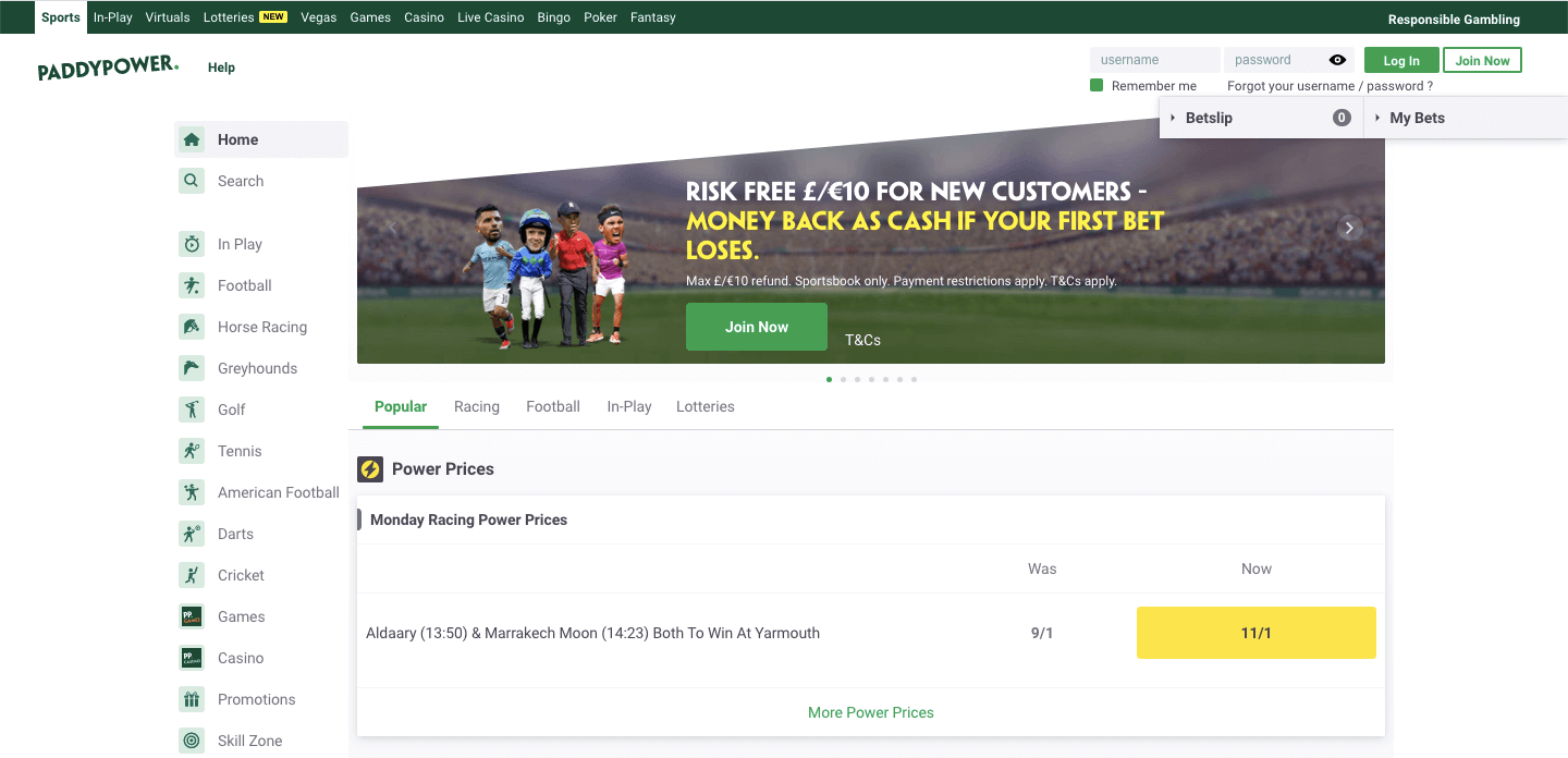 paddy power homepage