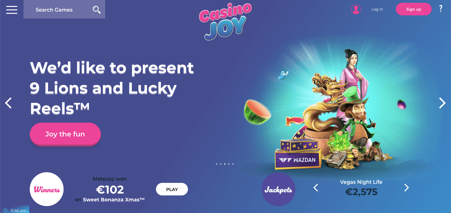 Casino Joy Homepage