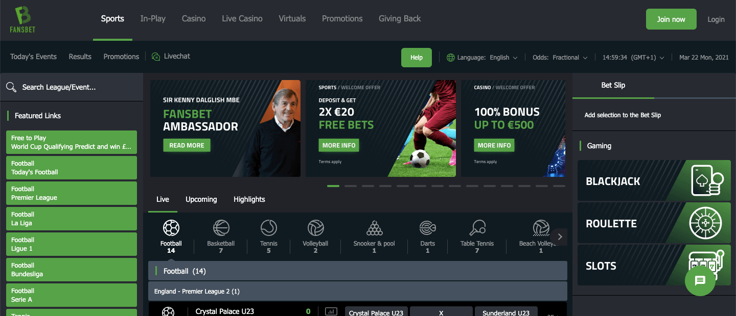 FansBet Homepage