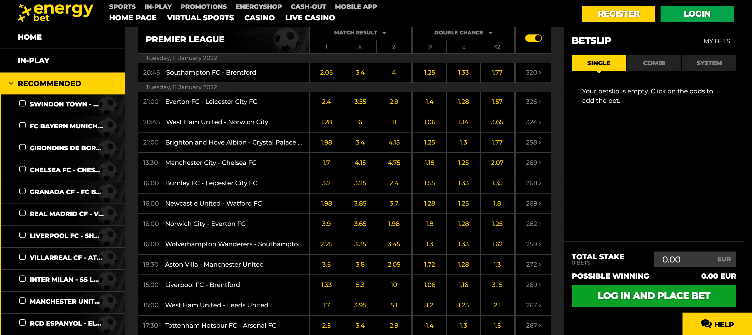 EnergyBet Betting