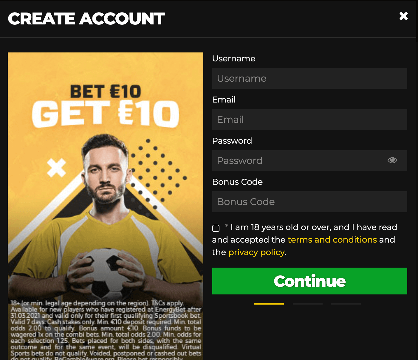 EnergyBet Register