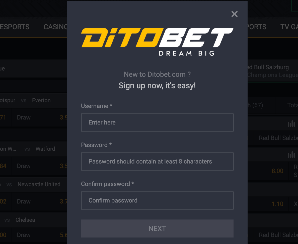 Ditobet Register